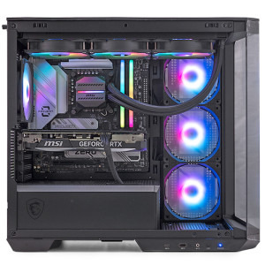 Gaming DRAGON Project Zero Black Powered by MSI, Intel i7-14700KF 3.4GHz, 32GB DDR5, 1TB SSD, RTX 4070 SUPER 12GB GDDR6X, Iluminare RGB