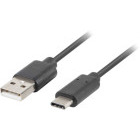 Cablu periferice Lanberg USB-C 2.0 Male la USB tip A 2.0 Male, QC 3.0, 1.8 m, Negru