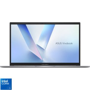 Laptop ASUS 15.6 Vivobook 15 X1504VA, FHD, Procesor Intel® Core™ 5 120U (12M Cache, up to 5.00 GHz), 16GB DDR5, 1TB SSD, Intel Graphics, No OS, Cool Silver